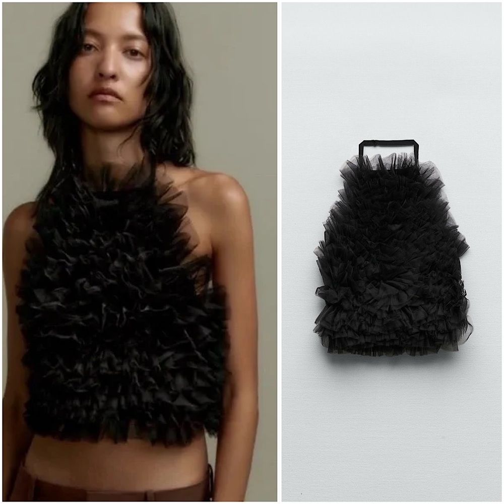 NWT Zara tulle halter top xs